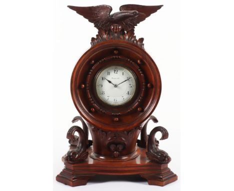 WW1 Royal Naval Air Service (R.N.A.S) Propeller Hub Clock: Outstanding quality made, with curved eagle to top and dolphins to