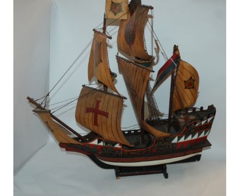 A model of the Golden Hind, 40cm wide Condition Report: Available upon request