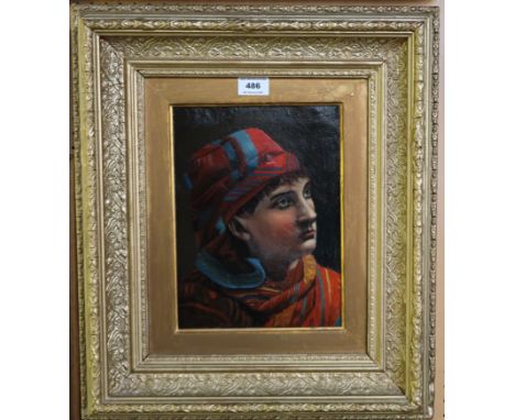 CONTINENTAL SCHOOL Portrait head of a young woman, oil on canvas, 30 x 21cm Condition Report: Available upon request
