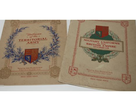 Two albums of cigarette cards, Uniforms of the Territorial Army and Military Uniforms of the British Empire Overseas Conditio