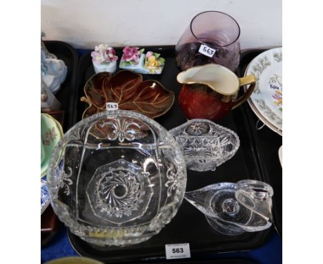 Assorted glass items, Carlton Ware jug etc Condition Report: Available upon request