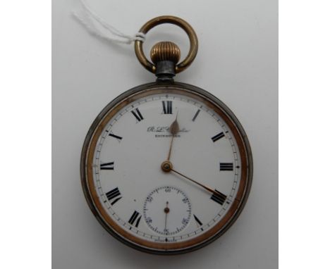 A metal pocket watch, the dial marked R. L. Christie, Edinburgh Condition Report: Available upon request