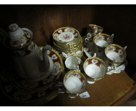 A FORTY THREE PIECE ROYAL ALBERT LADY HAMILTON PATTERN TEA AND COFFEE SERVICE