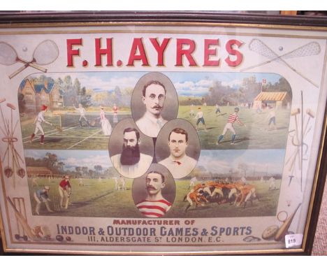 F H AYRES
Manufacturer of Indoor and Outdoor Games and Sports
Framed Print together with a Coloured Print Trashing (2)