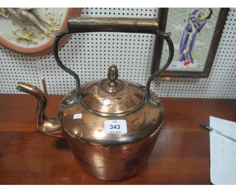 A COPPER KETTLE of typical form