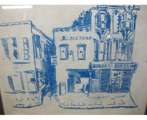ITA QUILLIGAN 
Dublin Street Scene
Carry on Sketch
Signed Lower Right
