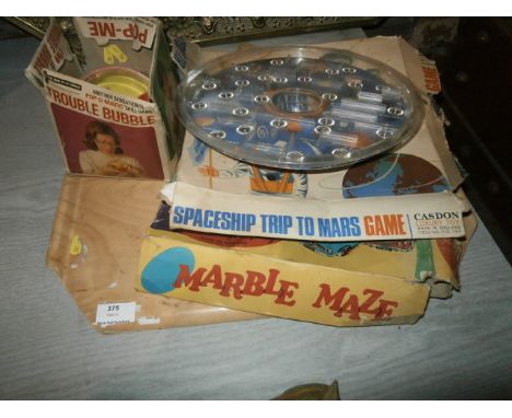 Tray of Vintage Games inc Marble Maze