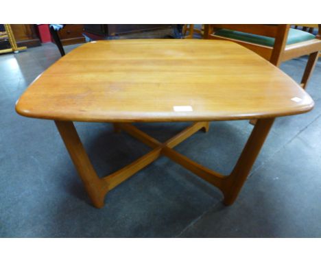 An Ercol Blonde square coffee table 