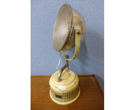 A Vintage Meteor heat lamp for display purpose only 
