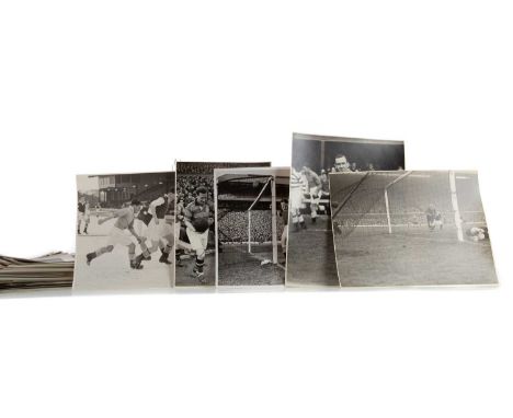 COLLECTION OF FOOTBALLING PRESS PHOTOGRAPHS,approximately one-hundred dating from the mid-20th century, predominantly Scottis