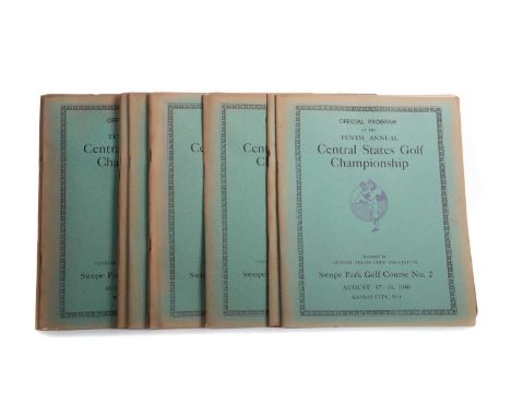 TENTH ANNUAL CENTRAL STATES GOLF CCHAMPIONSHIP, 1940, OFFICIAL PROGRAMME,fourteen copiesNote: This was the first time black p