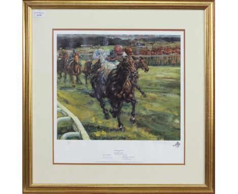DANCING BRAVE'S 1986 KING GEORGE &amp; QUEEN ELIZABETH DIAMOND STAKES,signed limited edition print, no. 355/800, signed by ar