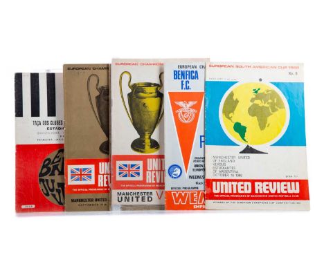 MANCHESTER UNITED F.C. INTEREST - THEIR FIRST EUROPEAN CUP VICTORY RUN OF PROGRAMMES,comprising vs. Hibernians F.C., vs. F.K.