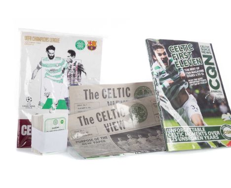 CELTIC F.C. INTEREST - A COLLECTION OF RELATED EPHEMERA,including programmes, collectors cards, fanzines, used season books a