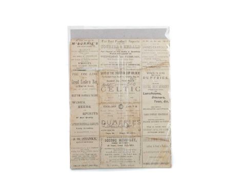 RARE CELTIC F.C. VS. DUMFRIES F.C. SINGLE SHEET PROGAMME/BILLING,or bill, Scottish Cup, First Round, 28th January 1905