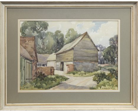 R HARLEY SMITH ARIBA (BRITISH 20TH CENTURY), WARWICKSHIRE BAMS, WALTON PARK watercolour on paper, signed 37cm x 53cm Mounted,
