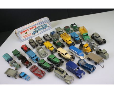 29 Mid 20th C onwards play worn diecast models, mainly Dinky examples plus a boxed Dinky Supertoys 582 Pullmore Car Transport