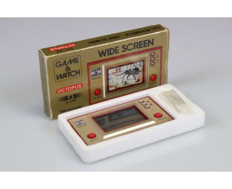 Retro Gaming - Boxed Nintendo Game &amp; Watch Octopus handheld console, with instructions, with 2 x batteries, untested, box