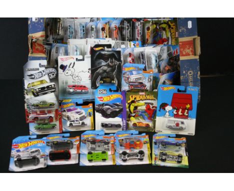Around 90 carded Mattel Hot Wheels diecast models, various examples, vg-ex 