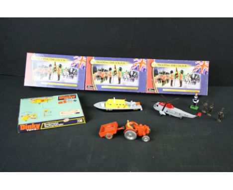 Three boxed Britains Trooping The Colour figure sets to include 40110, 40112 &amp; 40113 plus a boxed Dinky 736 Bundesmarine 