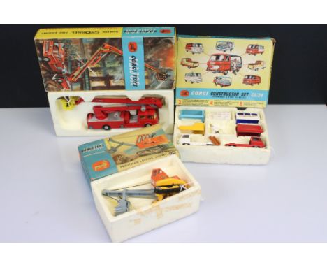 Three boxed Corgi diecast models to include Major 1127 Simon Snorkel Fire Engine, Major 1128 Priestman Luffing Shovel and GS2