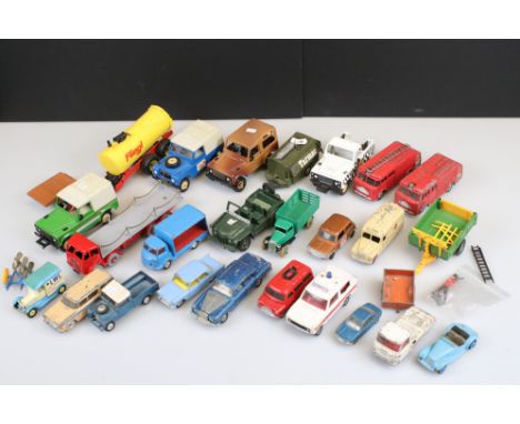 Around 25 Play worn diecast model to include Corgi, Britains and Dinky from the 1960s &amp; 70s featuring road, commercial, f