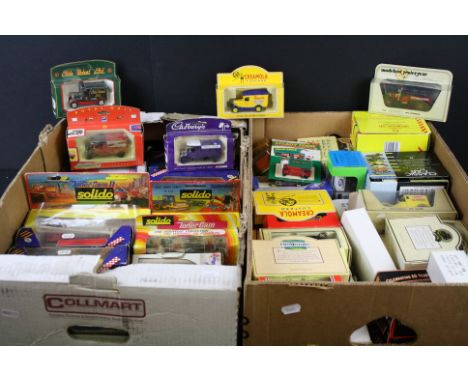 Over 50 boxed diecast models to include Corgi, Eligor, Solido, Lledo etc, vg overall (two boxes) 