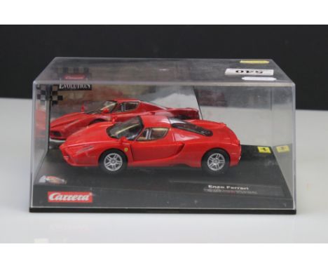 Cased Mattoy Hot Wheels diecast 25702 Carrera Evolution Enzo Ferrari, model ex, case gd 