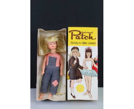 Boxed 1960's Pedigree Patch, Sindy's Little Sister, Doll, Blonde dressed in Dungarees (head detached, replaced leg, box good)