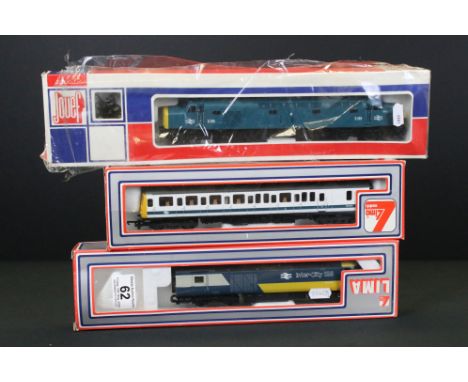 Three boxed OO / HO gauge engines to include Jouef 8912, Lima 205152MWG and Lima 205164W 