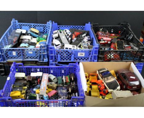 Quantity of unboxed diecast models to include Matchbox, Lledo, Welly, Atlas and many others (8 boxes) 