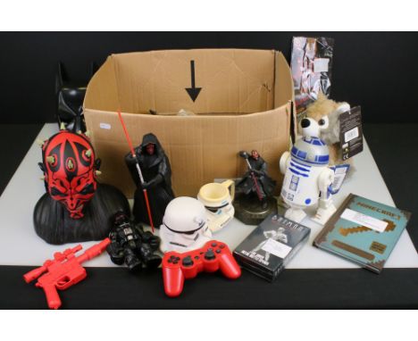 Collection of TV related collectibles to include Star Wars (Figures, Cookie Jar, etc), DC, Harry Potter &amp; Marvel 