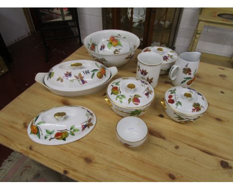 Collection of Royal Worcester Evesham pattern