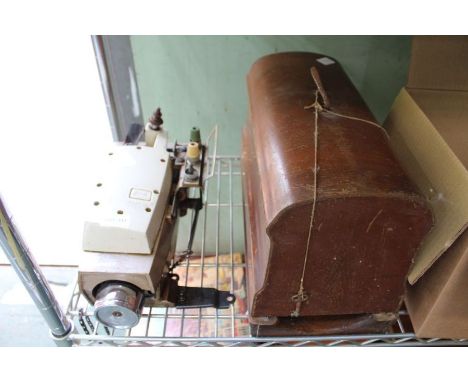 A boxed manual sewing machine, together with a part commercial 'Union Special' sewing machine