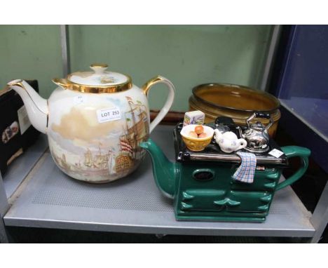 A Sadler teapot, Aga teapot, Doulton bowl