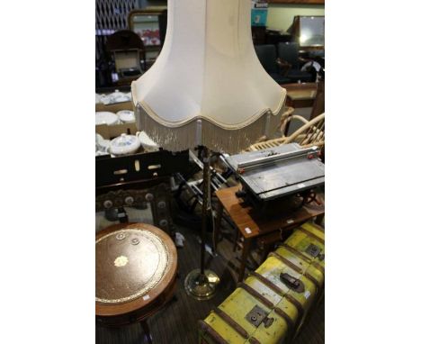 Brass standard lamp