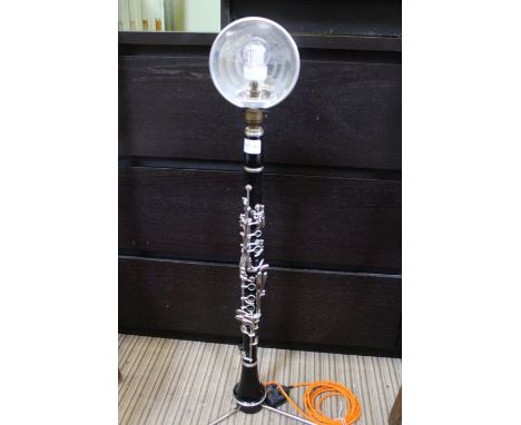 Clarinet converted to a table lamp