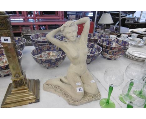 A CERAMIC SCULPTURE NUDE FEMALE