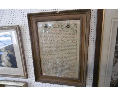 A FRAMED ILLUMINATED MANUSCRIPT IF BY RUDYARD KIPPLING SIGNED M SARGENT