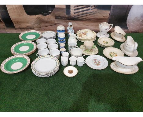 A Large quantity of tableware various patterns and manufacturers including Royal Doulton, Shelley, H &amp; K Tunstall, Spode 