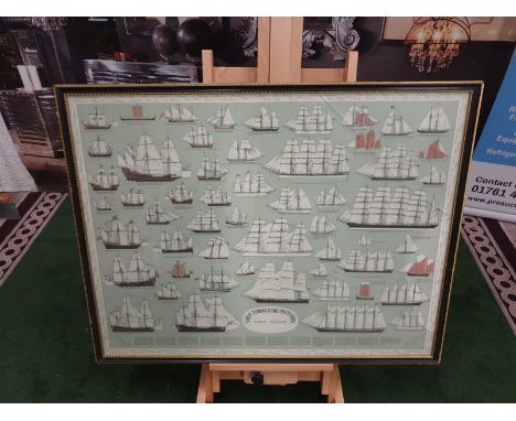 Ventis Secundis' or Sails Through The Centuries, Roman to 1926, framed colour print This spectacular item brings your wall al