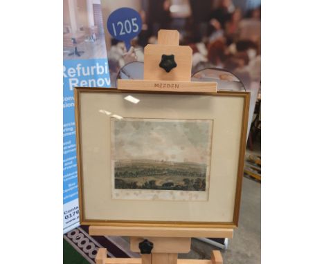 Framed print A south west view of Oxford with cattle 42 x 36cm