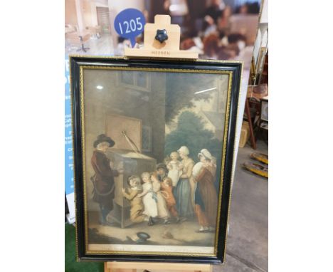 Framed Print The Showman, La Piece Curieuse Thomas Gaugain after J. Barney from a Stipple engraving France c. 1790 54 x 72cm