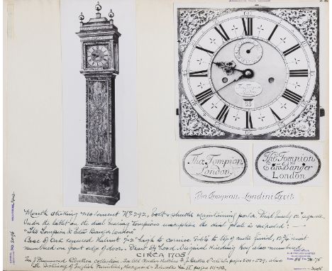 Clocks.- Iden (Walter J.) Photographs &amp; Descriptions of 68 Very Fine and Rare Old English Clocks...in the collection of W