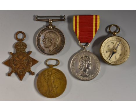 Medals, WW1, Local Interest, group of three, 1914 - 15 Star, 1914 - 1918 War and Victory Medals, named to 21280 Pte. F. Parke