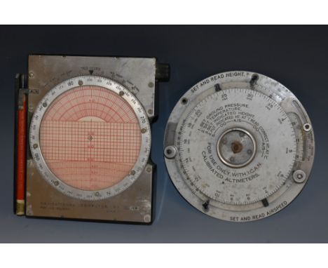 Militaria - RAF - a Navigational Computer MK. III H*, Ref. No. 6B/250, 10cm circular register, I.C.A.N. Calibration, pencil a