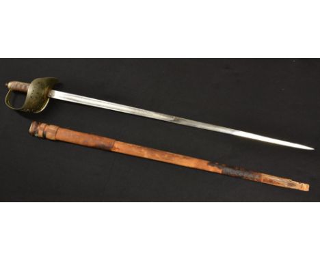 A George V 1897 pattern infantry officer's sword, by Studd & Millington, London, 83.5cm straight fullered blade etched with c