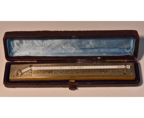 A 19th century mounted boxwood thermometer, the silvered register inscribed J H Steward, 406 Strand, London, Minimum Verified