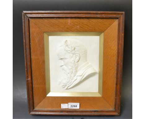 Waller Hubert Paton (Scottish fl.1881 - 1932), after, a plaster relief portrait, of his father, posthumous, Waller Hugh Paton