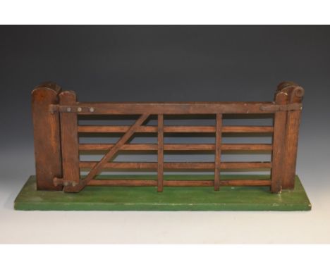 An interesting early 20th century model of a five-bar gate, probably a promotional shop display, 66.5cm wide